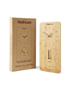 Northcore Time and Tide Bamboo Wall Clock